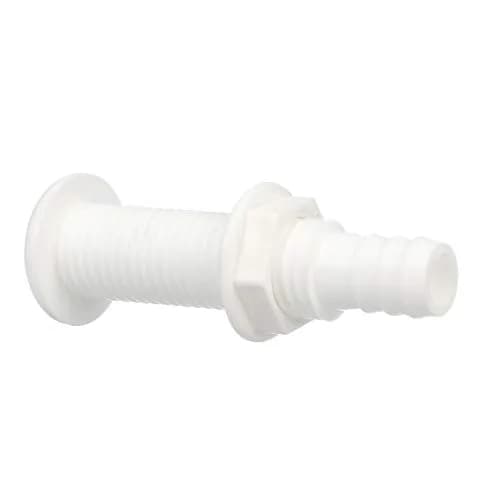 Seachoice Polypropylene Extra Long Thru-Hull Connector for 3/4 in. ID Hose, White Finish | Reliable Marine Fitting thumbnail 3