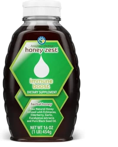 Amazing Herbs Natural Honey Herbal Honey 473ml (16 Fl Oz) | Antioxidant Support for Adults thumbnail 1