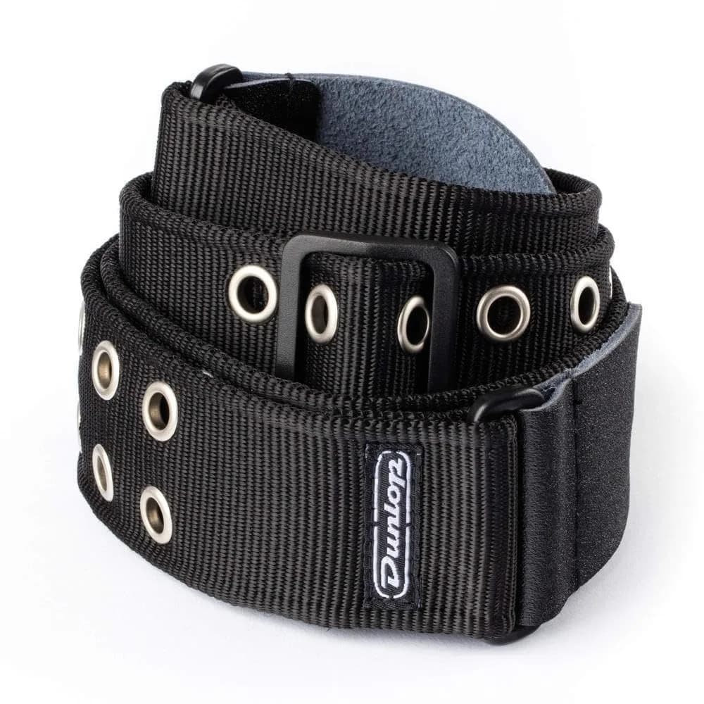 Jim Dunlop D3819BK Black Grommet Strap | Adjustable 38"-65" (96.5-165cm) Heavy Duty Guitar Strap — Black W/ Grommets