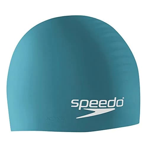 Speedo Unisex-Adult Silicone Swim Cap Dark Teal | Protects Hair from Chlorine thumbnail 1