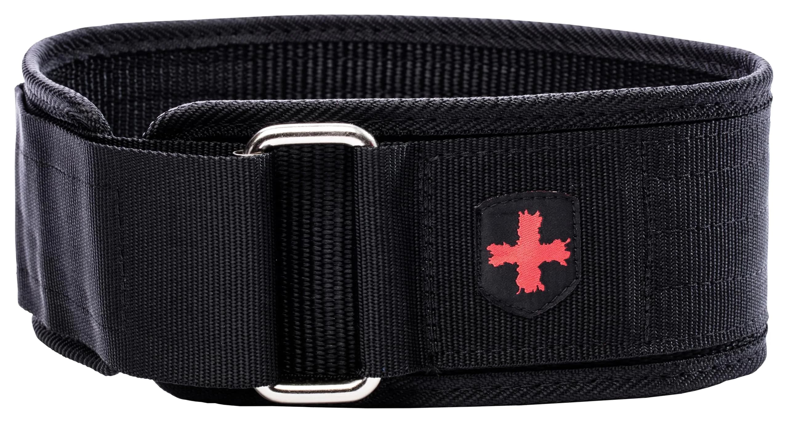 Harbinger 4-Inch Nylon Weightlifting Belt, Small, Black | Supports 24-29 Inch Waist — Small