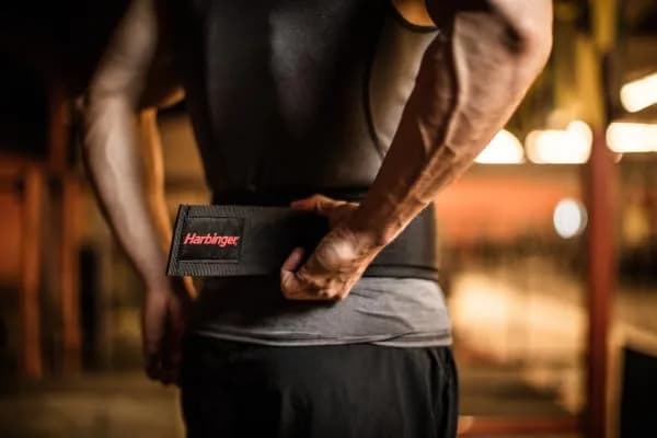 Harbinger 4-Inch Nylon Weightlifting Belt Medium Black | Supports 29-33 Inch Waist thumbnail 5