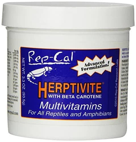 Rep-Cal Herptivite Multivitamin for reptiles and amphibians 3.3 oz | Natural sea vegetation base supports growth & health thumbnail 1