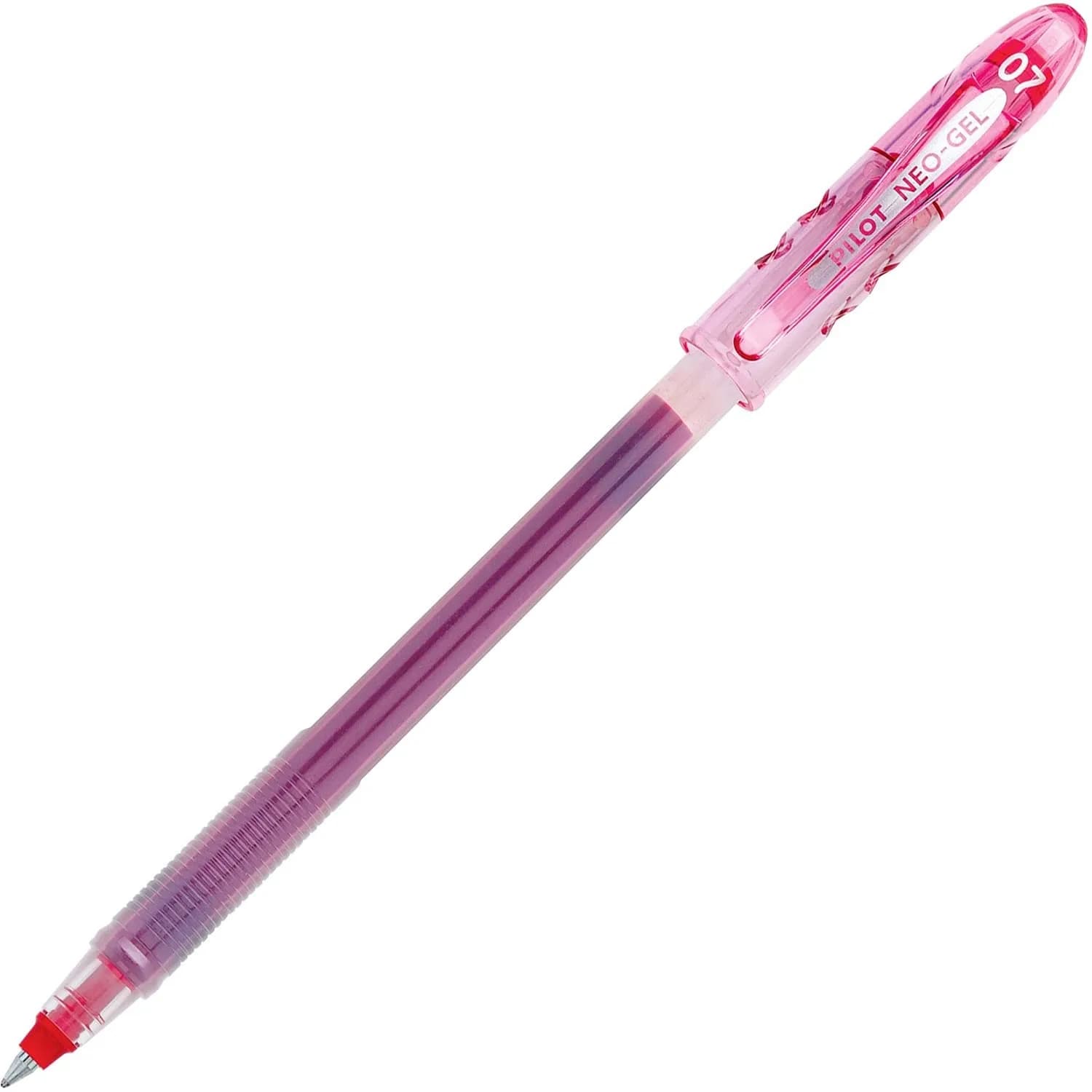PILOT Neo-Gel Roller Ball Stick Pens, Blue Ink, Fine Point 0.7mm, 12-Pack | Smooth Writing for Students & Office — Red