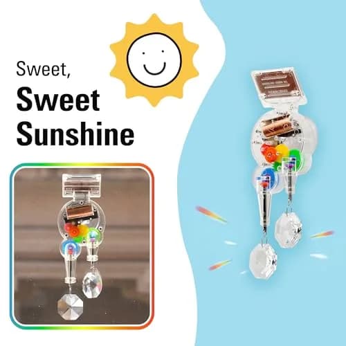 Kikkerland Solar Powered Rainbow Maker Prism Suncatcher 7 inches (17.78 cm) | Refracts Sunlight into Rainbows thumbnail 4