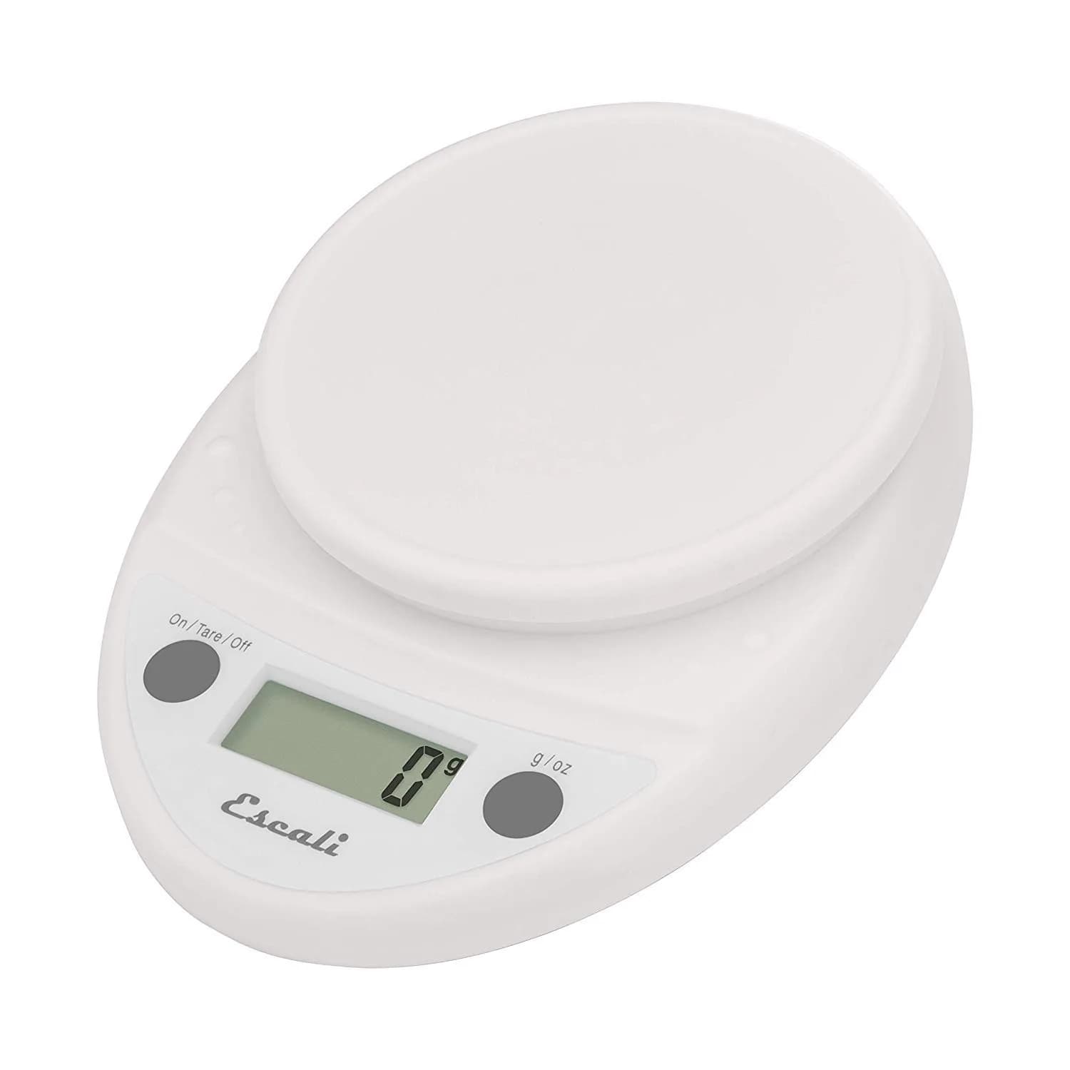 Escali Primo Digital Kitchen Scale White | Precise Weight Measuring & Portion Control (5kg/11lb) — White