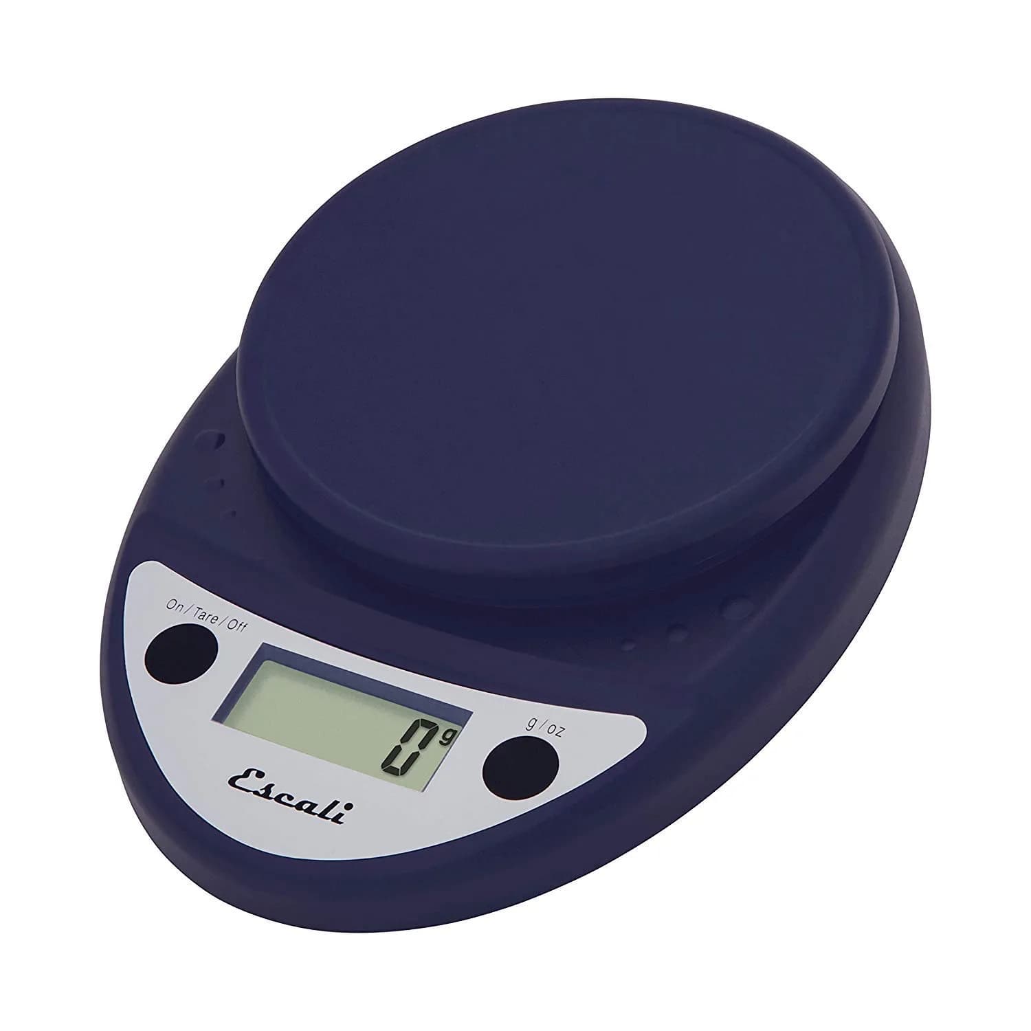 Escali Primo Digital Kitchen Scale White | Precise Weight Measuring & Portion Control (5kg/11lb) — Royal Blue