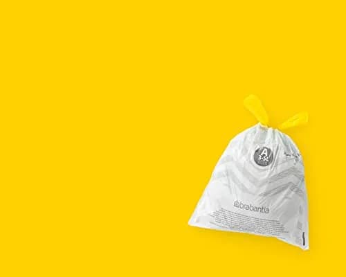 Brabantia PerfectFit Trash Bags 0.8 Gallon | Extra Strong Plastic Bin Liners with Tie Tape Handles thumbnail 6