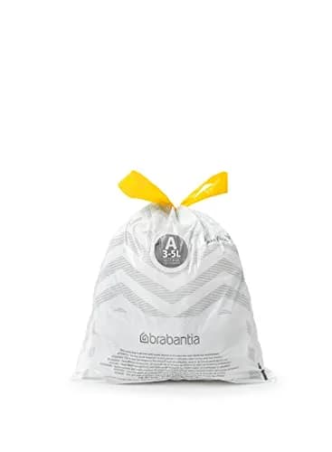Brabantia PerfectFit Trash Bags 0.8 Gallon | Extra Strong Plastic Bin Liners with Tie Tape Handles thumbnail 3