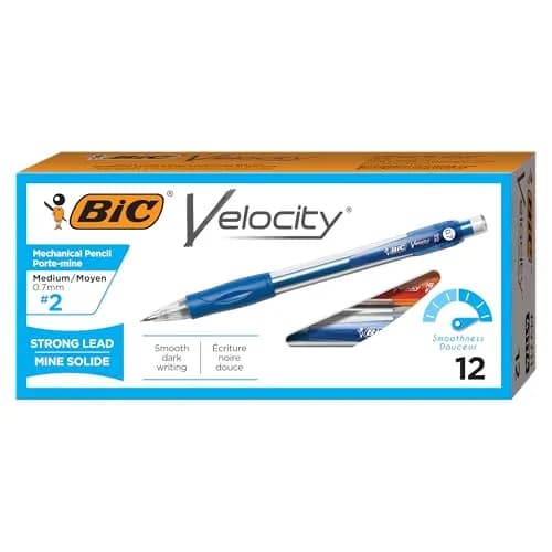 BIC Velocity Mechanical Pencils, Colorful Barrel, 12-Count, 0.7mm | Smooth, Smudge-Free Writing thumbnail 1