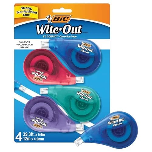 BIC Wite-Out EZ Correct Correction Tape 39.3 ft | Fast, Clean & Tear-Resistant Office & School Supply thumbnail 1