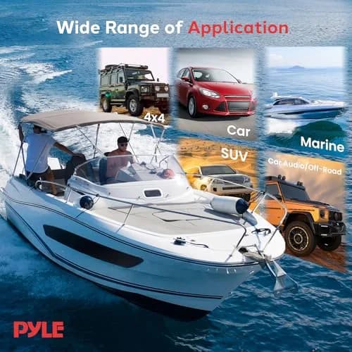 Pyle 6x9 Inch Dual Marine Speakers - 2 Way Waterproof 260 Watt (Pair, White) | 156 mm x 229 mm (6x9 Inch) Speakers thumbnail 5