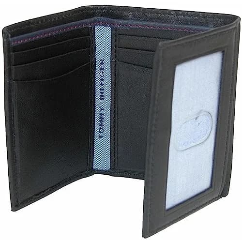 Tommy Hilfiger Men's Leather Trifold Wallet Oxford Black | Genuine Leather, 9+ Card Slots thumbnail 4