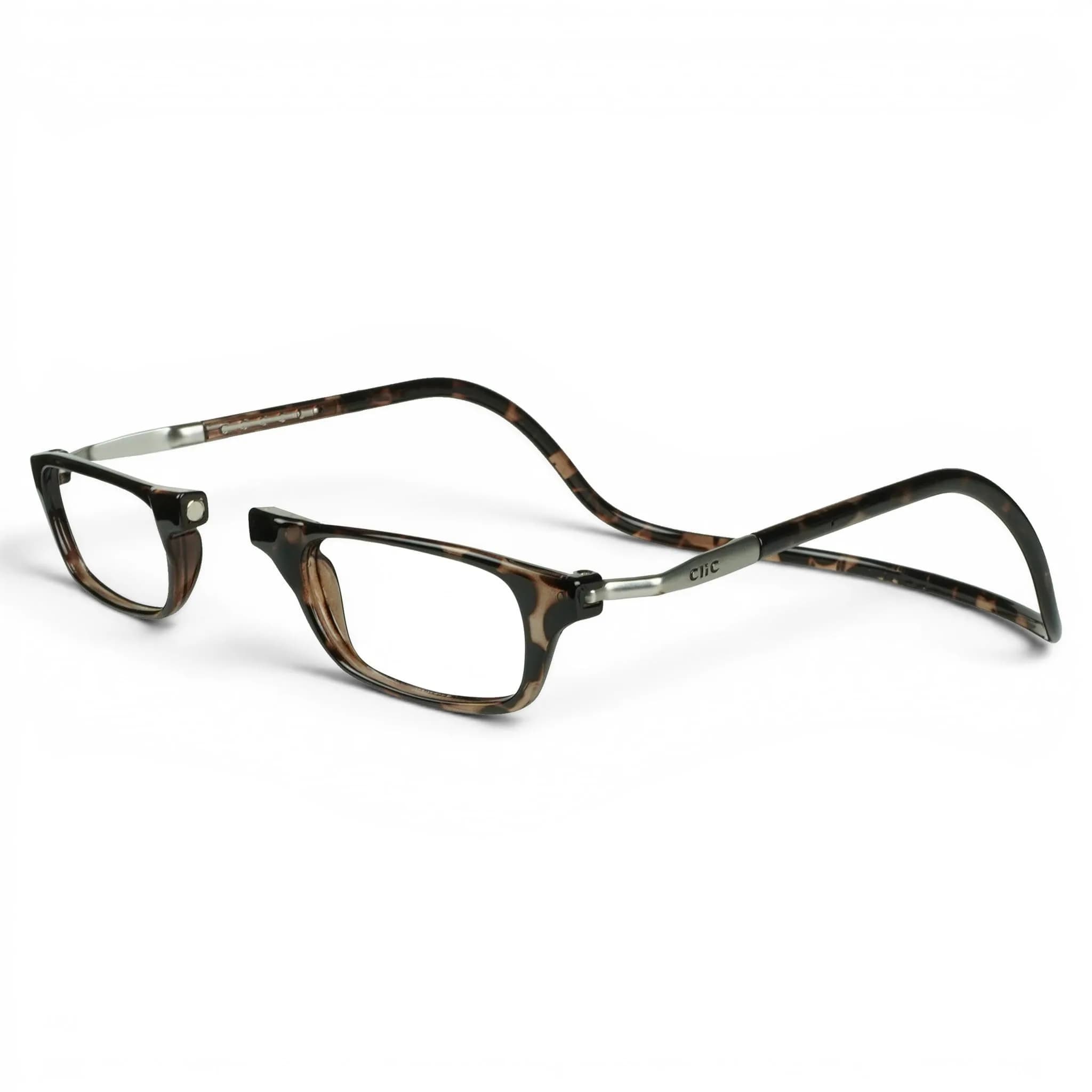 Clic Unisex Adult Long Adjustable Front Connect Ready Reader Glasses, Black, 2.50 Diopters | Unisex Adult Long Adjustable Front Connect Ready Reader Glasses — Tortoise