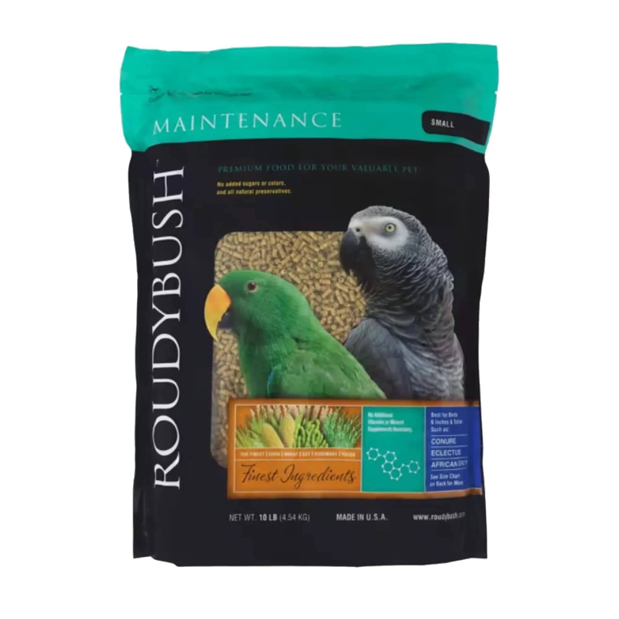 RoudyBush Daily Maintenance Bird Food Small Pellets 12.11 kg (25 lb) | Scientifically Formulated for Birds — 10 Pounds