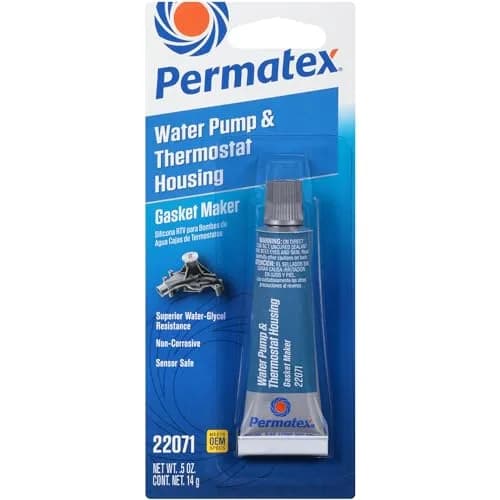 Permatex Water Pump and Thermostat RTV Silicone Gasket 0.5 oz | Sensor-safe, high-temp water pump sealant thumbnail 1