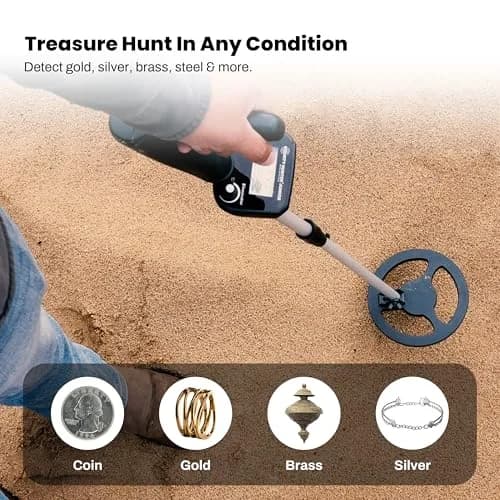 Bounty Hunter Junior Metal Detector for Kids | 15.2 cm (6") Coil, 22"-31.5" Adjustable Length thumbnail 3