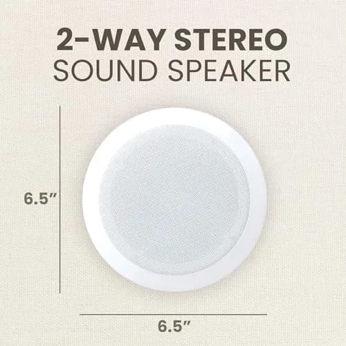 Pyle PDIC61RD 6.5-inch In-Wall/In-Ceiling Speakers - Pair of 2-Way 200W Peak Power | 70Hz-20kHz Frequency Response thumbnail 3
