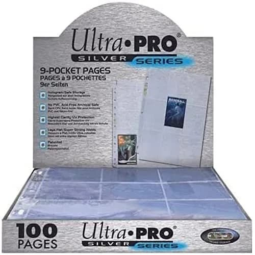 Ultra PRO 11-Hole Punch 9-Pocket Pages Silver Series | Acid-Free, UV Protected, 100 Pages thumbnail 1