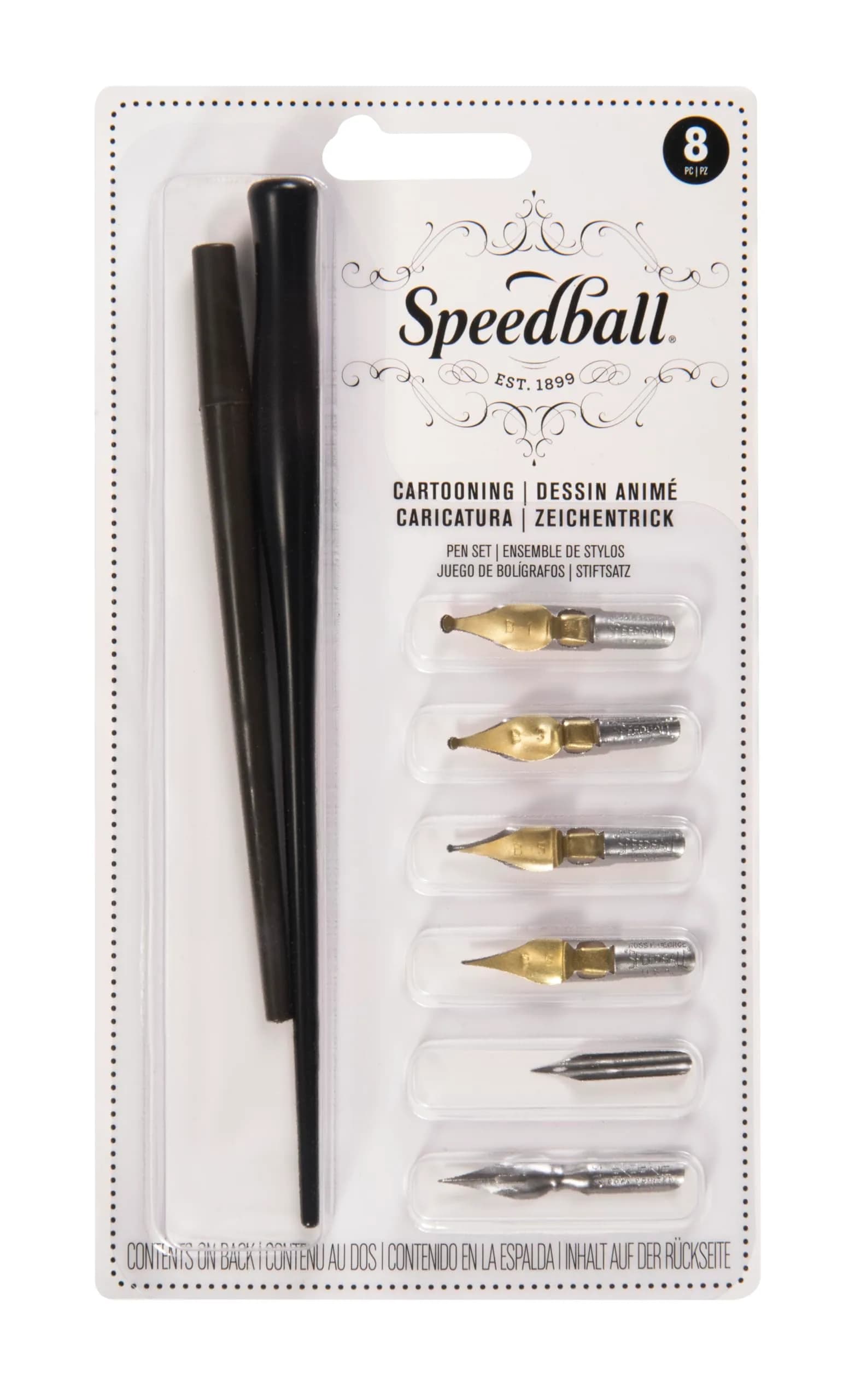 Speedball Mapping Pen Set, 6 Pen Points & 2 Holders | Technical Drawing & Drafting — Drawing Pen Sets
