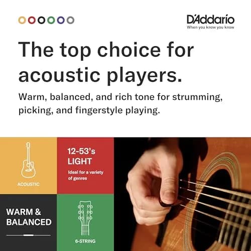 D'Addario EJ18 Phosphor Bronze Acoustic Guitar Strings, Heavy 14-59 Set | Warm Tone, Durable Feel thumbnail 3