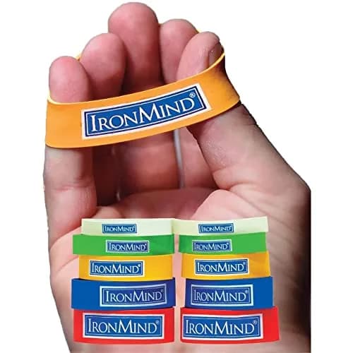 IronMind Expand-Your-Hand Bands 10 Pack (45g / 1.5oz) | Prevent Tennis Elbow & Carpal Tunnel Pain thumbnail 1