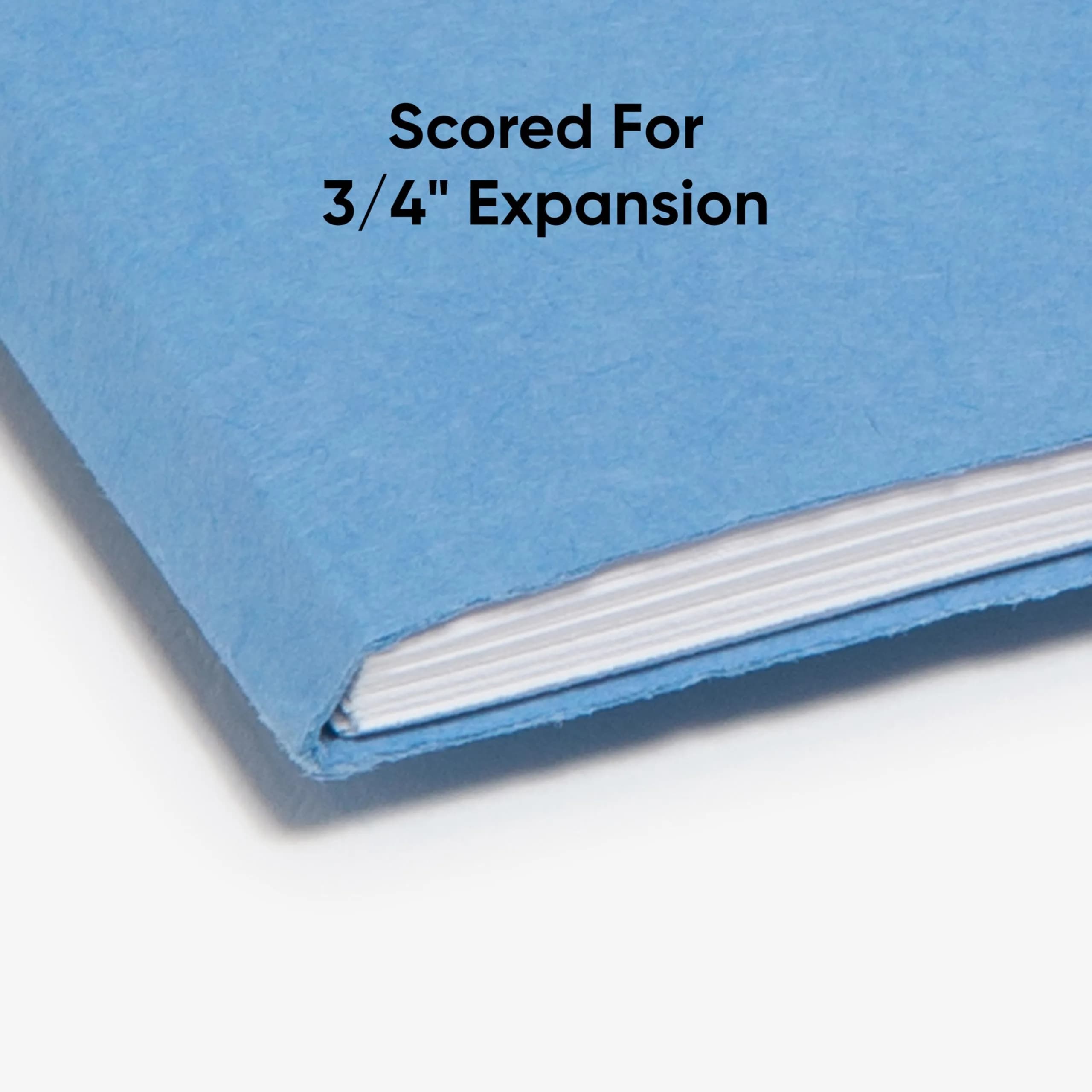 SMEAD Blue Fastener File Folders with Prongs, 3 Tab Letter Size | Durable, Environmentally Responsible Office Organizer thumbnail 5
