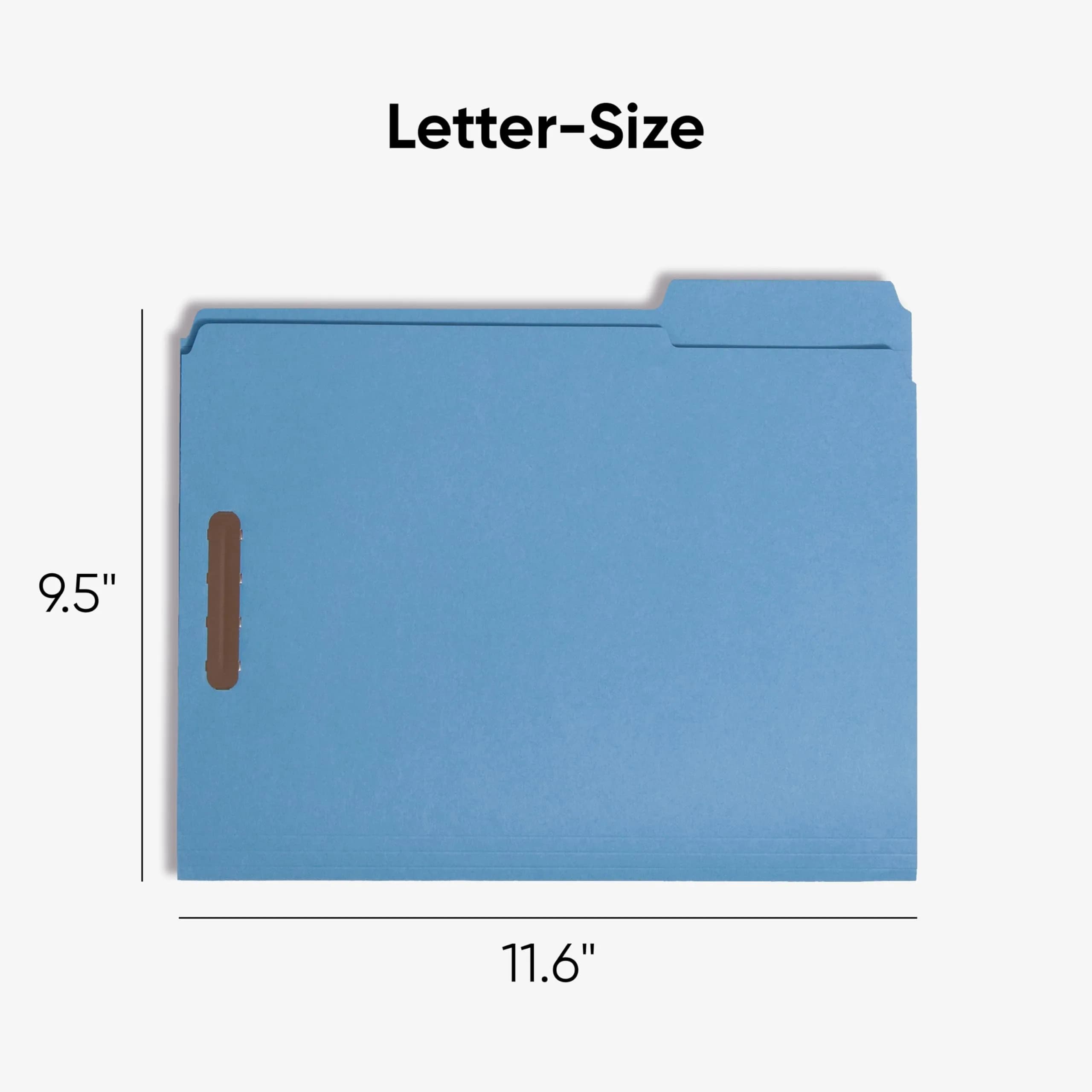 SMEAD Blue Fastener File Folders with Prongs, 3 Tab Letter Size | Durable, Environmentally Responsible Office Organizer thumbnail 2