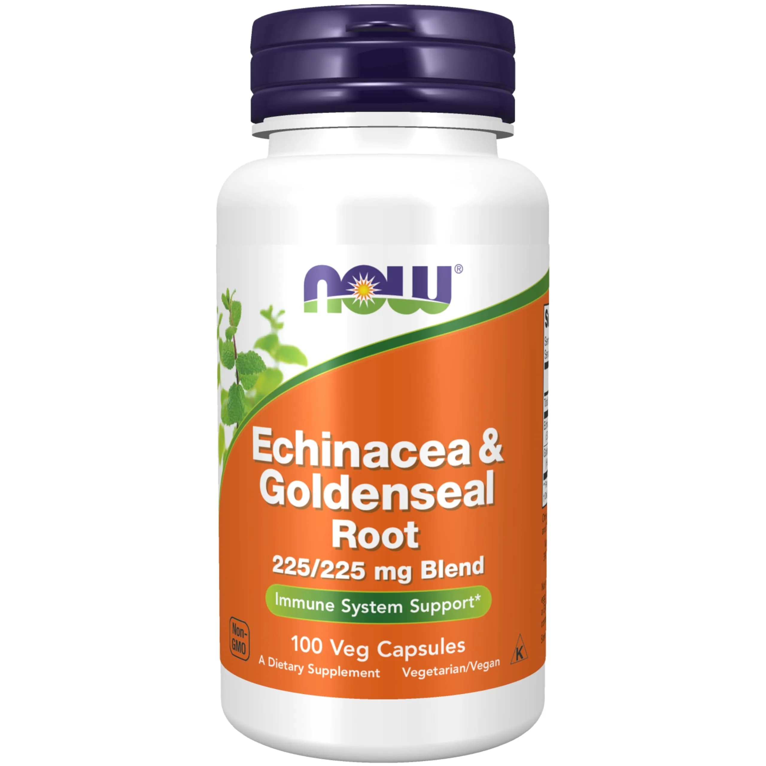 NOW Supplements, Echinacea & Goldenseal Root, Herbal Blend, 100 Veg Caps | Immune Support with North American Roots - main product image
