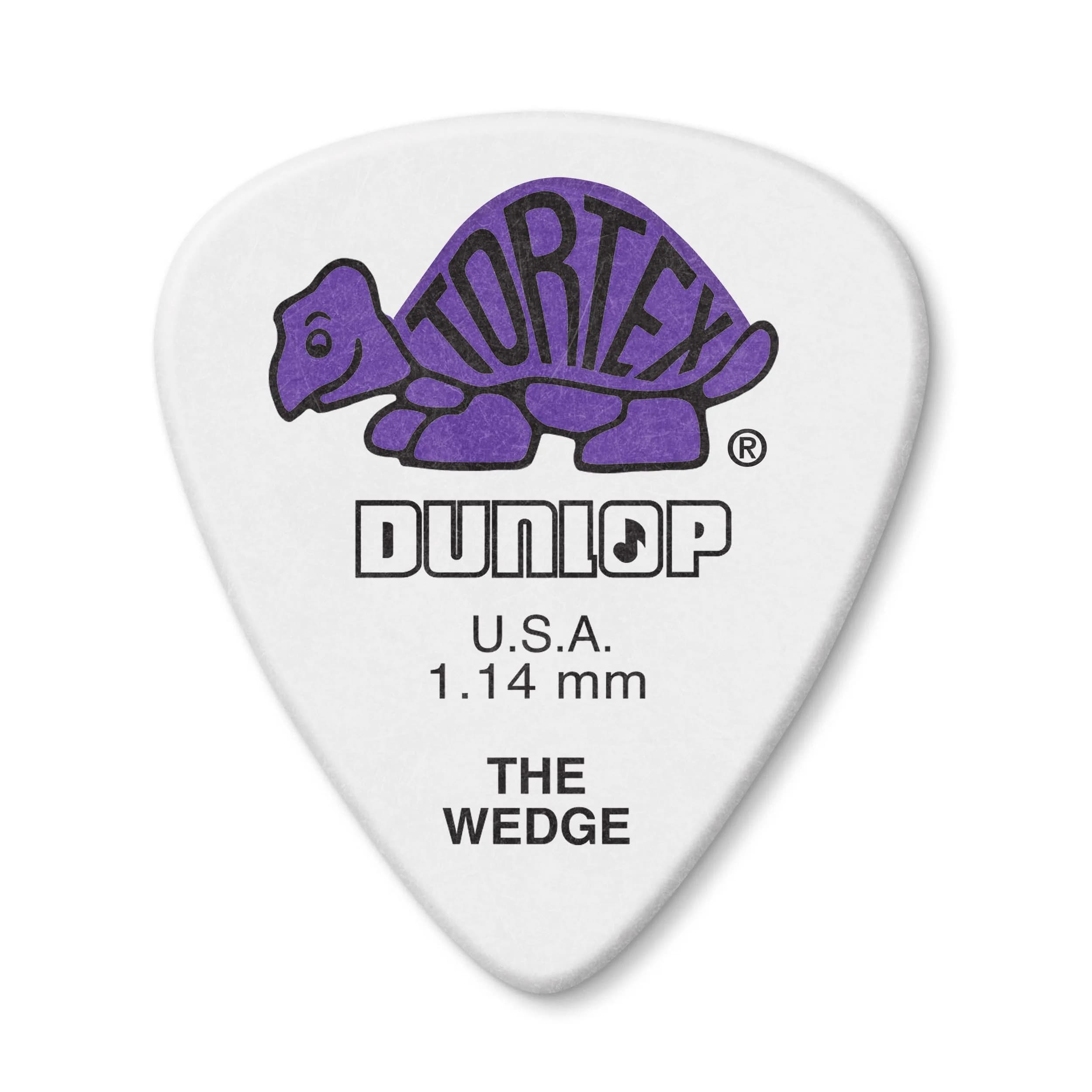 Jim Dunlop Tortex® Wedge Pick 1.14MM | Bright, Durable, USA-Made Guitar Pick — 1.14MM