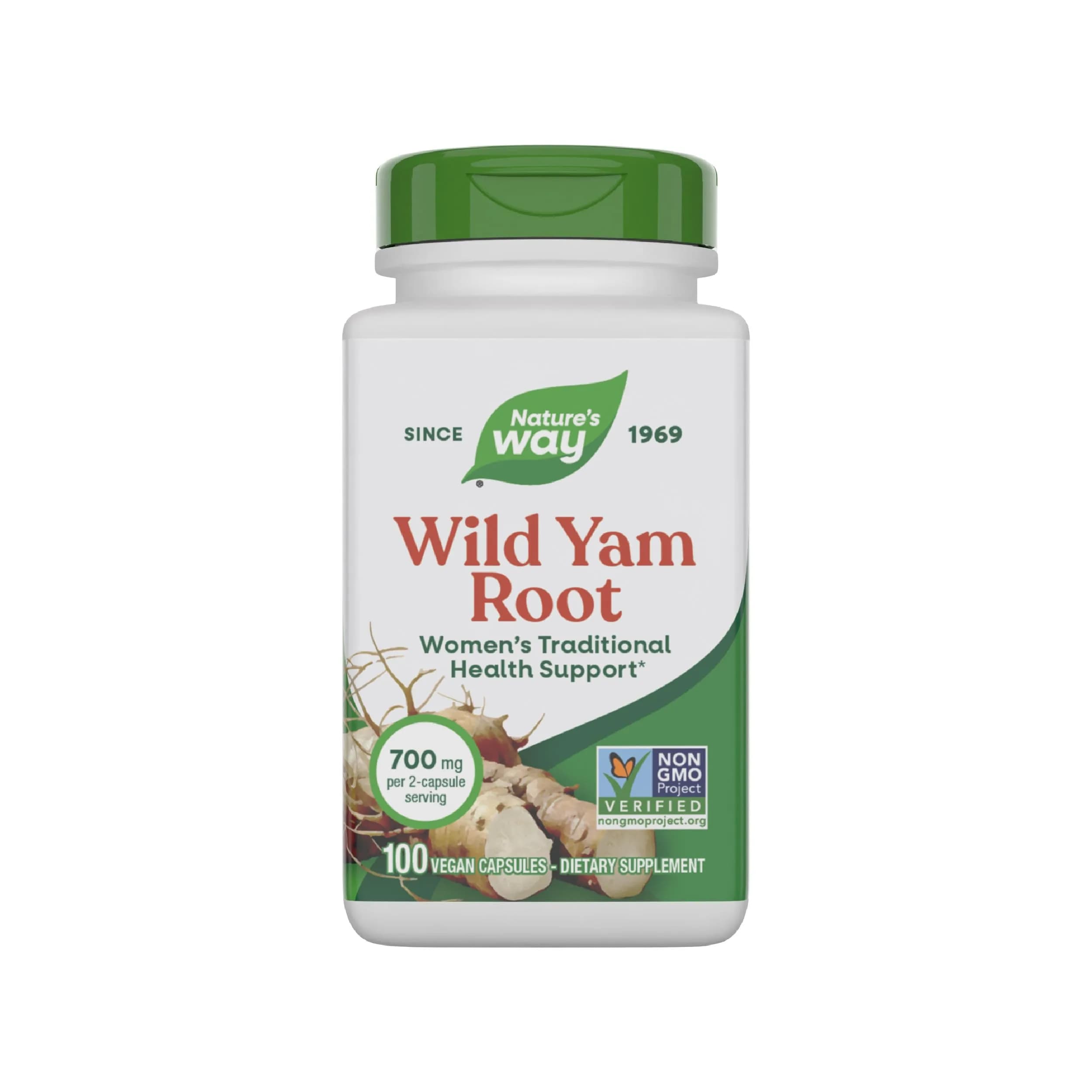 Nature's Way Wild Yam Root Capsules 700 mg 100 Count | Traditional Women's Health Support