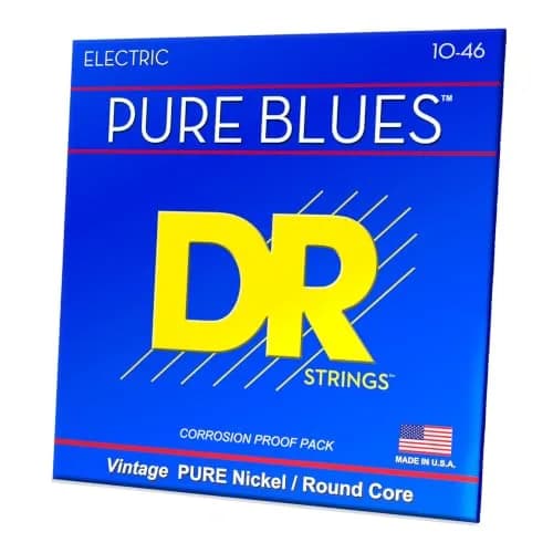 DR Strings PURE BLUES Pure Nickel Electric Guitar Strings Medium 10-46 | Vintage Tone for Blues & Rock thumbnail 1