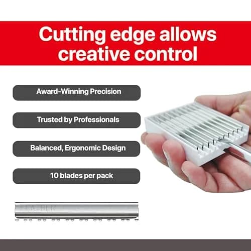 Feather Texturizing Razor Blades 10 Pack | Precision Hair Volume & Style thumbnail 5