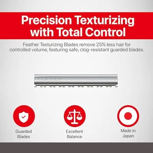 Feather Texturizing Razor Blades 10 Pack | Precision Hair Volume & Style thumbnail 2