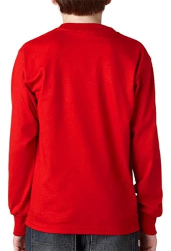 Jerzees Youth 5.6 oz. DRI-POWER® ACTIVE Long-Sleeve T-Shirt L Black | Breathable Cotton-Poly Blend for Active Wear thumbnail 2