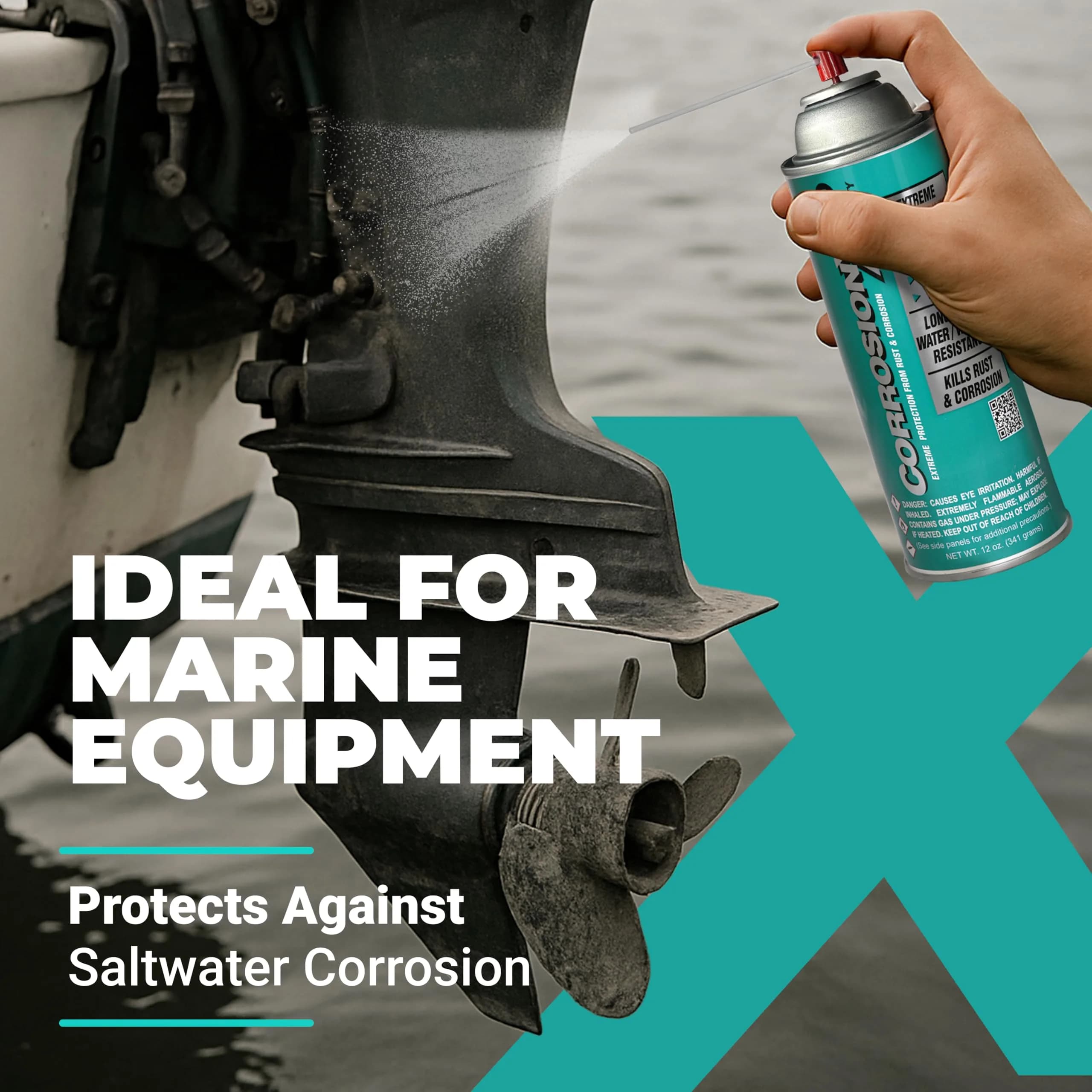 CorrosionX Heavy Duty Anti Rust Spray, Dripless Self-Healing Corrosion Inhibitor with Waterproof Barrier for Marine, Agricultural & Industrial Equipment in Harsh, Saltwater Environments, 12oz Aerosol thumbnail 3