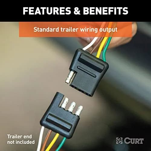 CURT Manufacturing 55354 T-Connector 4-Way Flat Plug-In 0.64 lb (0.29 kg) | Easy Plug-and-Play Trailer Wiring thumbnail 3