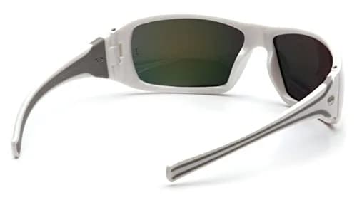 Pyramex Goliath Safety Eyewear White Frame Sky Red Mirror Lens | Impact Resistant Polycarbonate thumbnail 4