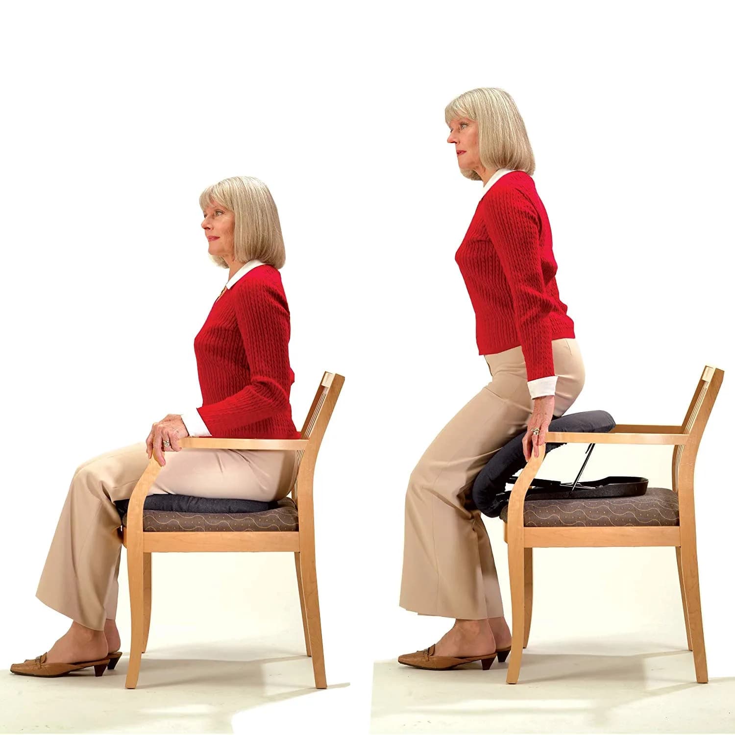 Carex Upeasy Seat Assist Plus | Portable Self-Powered Lifting Seat Cushion Supports 340 lbs - main product image