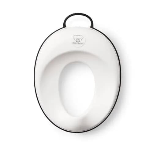 BabyBjörn Toilet Trainer - White/Black | Secure, BPA-Free, Adjustable Fit (11.5x14x3.5 Inch) thumbnail 1