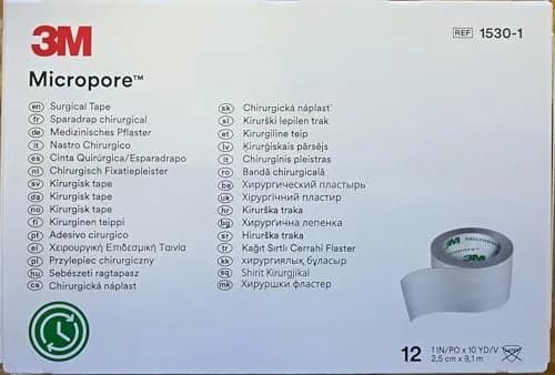 3M Medical & Surgical Micropore Surgical Tape White 1 in (2.5 cm) x 10 yd (9.14 m) | Gentle, Breathable, Hypoallergenic thumbnail 1