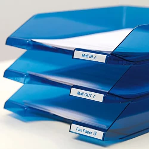 DYMO D1 Standard Labelling Tape 12mm (0.47 in) x 7m - Blue on White | Compatible with LabelManager Series thumbnail 9