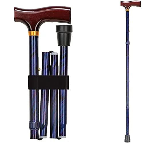 DMI Lightweight Adjustable Designer Single Point Cane | Cyclone Blue, 33-37 Inch Height, 250 lb Capacity thumbnail 1