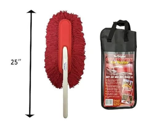 California Car Duster Standard Model with Plastic Handle and Red Wax Treated Cotton Mop 62443 | Dust Removal Tool for Cars thumbnail 4