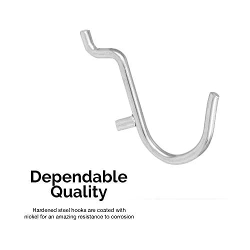 Hiltex 50-Piece Heavy Duty Pegboard Hook Assortment Set | Organize Tools, Garage, Workshops thumbnail 2