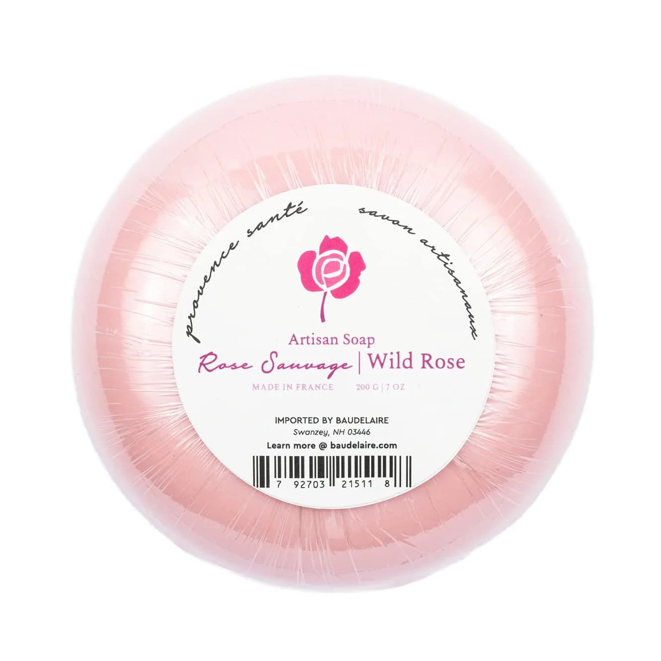 Provence Sante Luxury French Bath Bar Moisturizing Shea Butter Vetiver Fragrance 198g (7 oz) | Triple-milled for Gentle Cleansing — Wild Rose