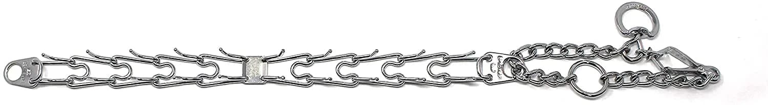Herm Sprenger Chrome Plated Steel Training Prong Collar with Quick Release Snap for Dogs (25in/63cm x 4mm) (Neck Size Up to 21in/53cm) thumbnail 3