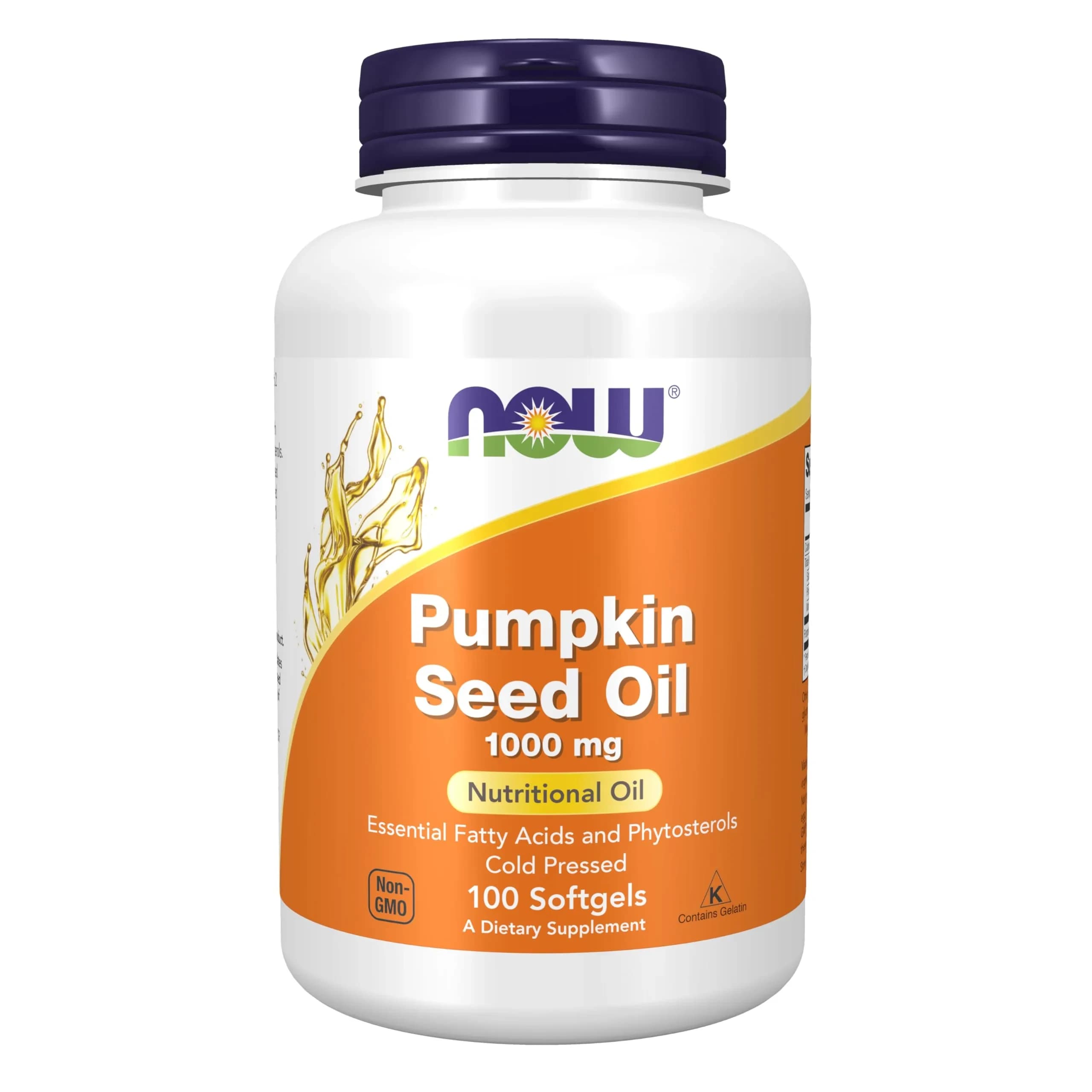 NOW Foods Pumpkin Seed Oil 1000 mg 100 Softgels | Cold Pressed Nutritional Oil with Essential Fatty Acids