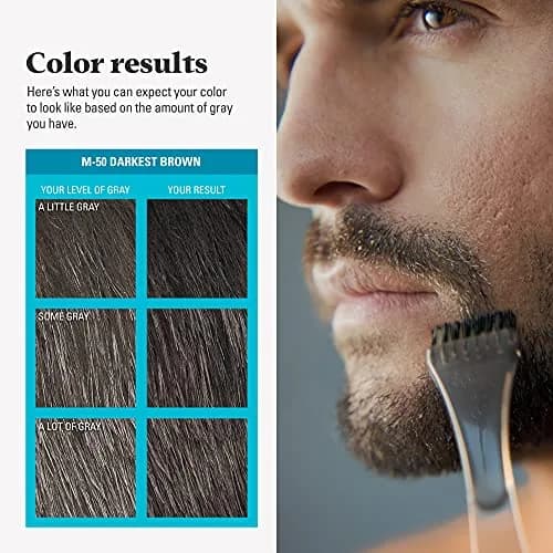 Just For Men Mustache & Beard Darkest Brown M-50 | Ammonia-Free Facial Hair Coloring thumbnail 6