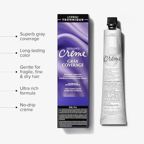 L'Oréal Technique Excellence Crème Permanent Hair Color 7 Dark Blonde 50ml (1.74 Fl Oz) | Superb Gray Coverage thumbnail 3